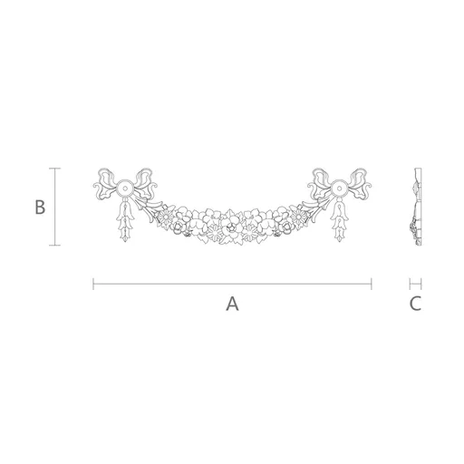NPU-043 swag applique with bows